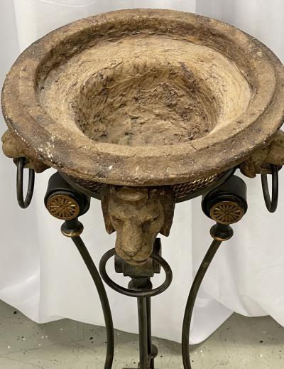 Pair of Figural Empire Style Jardini res Planters on Stands Europe 1960s