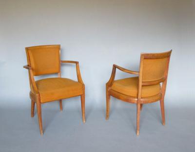 Pair of Fine 1930s Beechwood Bridge Armchairs
