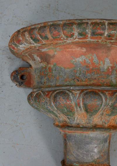 Pair of Fine Cast Iron Wall Mounted Garden Planters