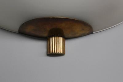 Pair of Fine French Art Deco Frosted Glass and Bronze Sconces