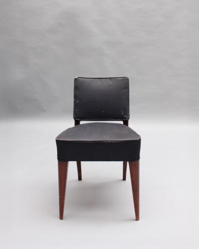 Pair of Fine French Art Deco Mahogany Side Chairs