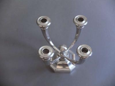Pair of Fine French Art Deco Silver Plated Candelabrum