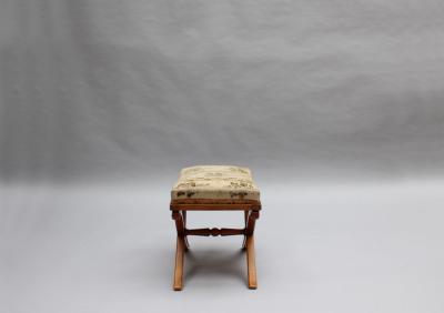 Pair of Fine French Art Deco X Form Stools