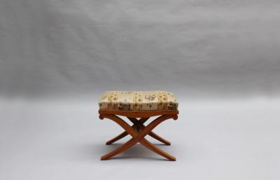 Pair of Fine French Art Deco X Form Stools