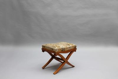 Pair of Fine French Art Deco X Form Stools