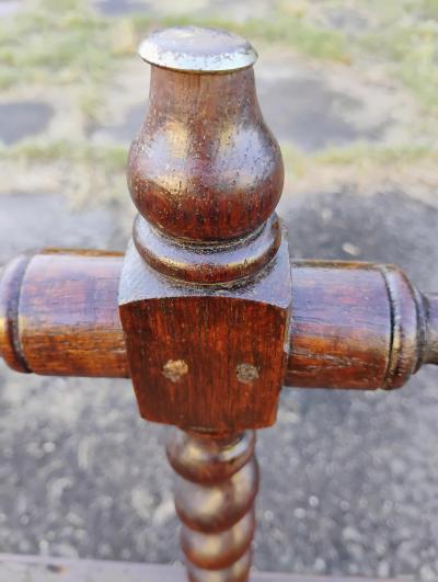 Pair of Finely Crafted 18th Century Louis XIV French Barley Twist Oak Benches