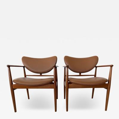 Pair of Finn Juhl NV 48 Armchairs