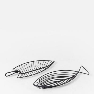 Pair of Fish Bowls in Wire