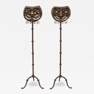 Pair of Floor Lamps attr to Alessandro Mazzucottelli Italy early 20th Century