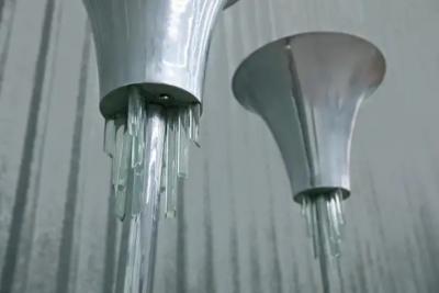 Pair of Floor Lamps in Hardwood Crystal Metal Unknown 1940s