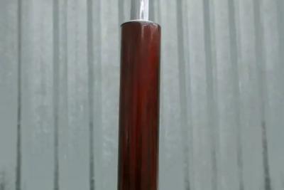 Pair of Floor Lamps in Hardwood Crystal Metal Unknown 1940s