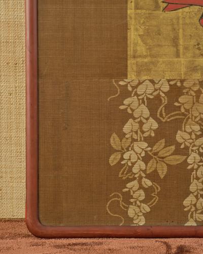 Pair of Framed Single Panels Hikone Ukiyo e Style Dancers
