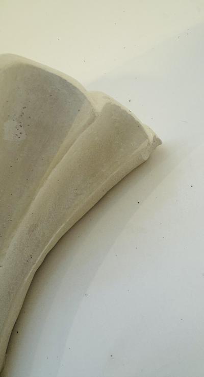 Pair of French 1920s Art Deco Plaster Sconcea