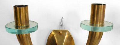 Pair of French 1940 Bronze Wall Sconces