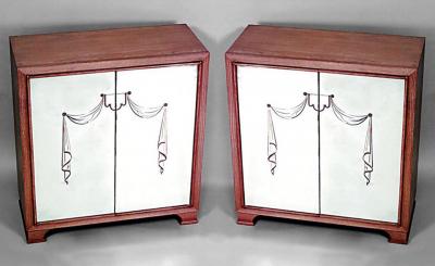 Pair of French 1940s Oak Commodes