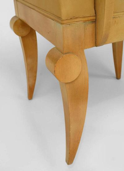 Pair of French 1940s Sycamore Armchairs