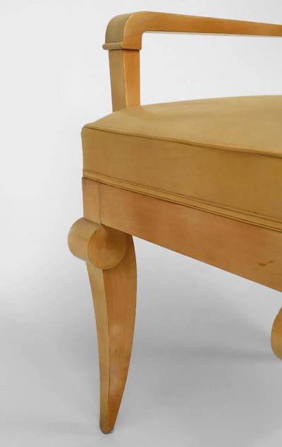 Pair of French 1940s Sycamore Armchairs