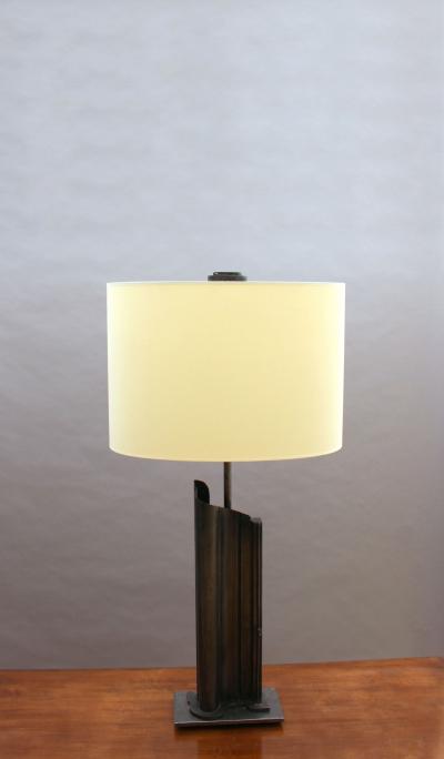 Pair of French 1970 s Metal Table Lamps
