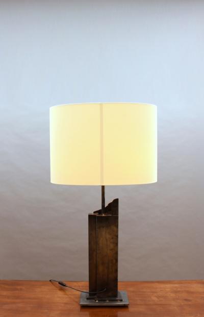 Pair of French 1970 s Metal Table Lamps