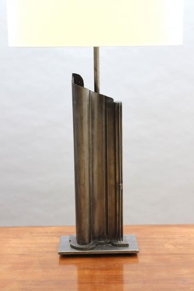 Pair of French 1970 s Metal Table Lamps