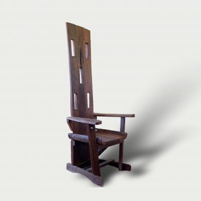 Pair of French 1970s Brutalist Chairs