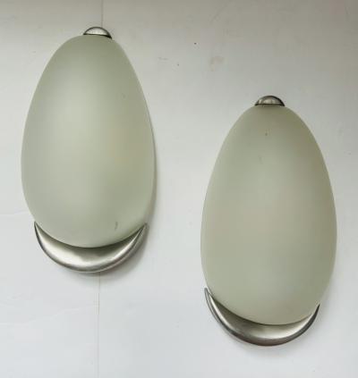 Pair of French 1970s Space Age Mid Century Wall Lamps