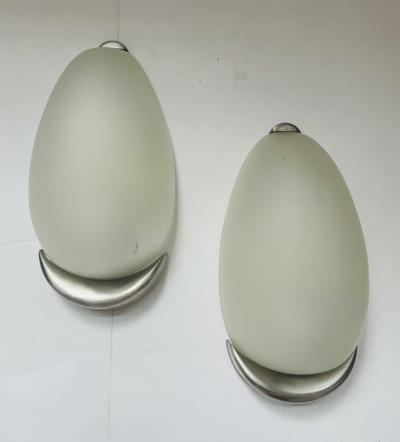 Pair of French 1970s Space Age Mid Century Wall Lamps