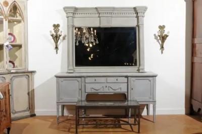 Pair of French 19th Century Bronze Two Light Ribbon Tied Wall Sconces Wired