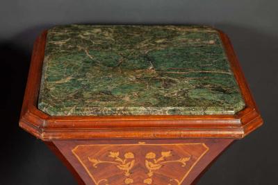Pair of French 19th Century Marquetry Inlaid Large Pedestals