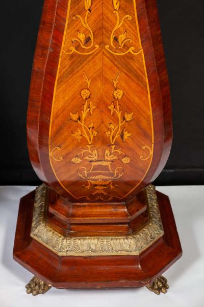 Pair of French 19th Century Marquetry Inlaid Large Pedestals