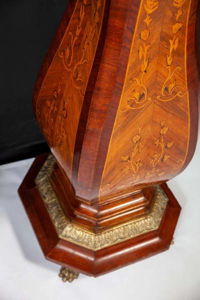 Pair of French 19th Century Marquetry Inlaid Large Pedestals