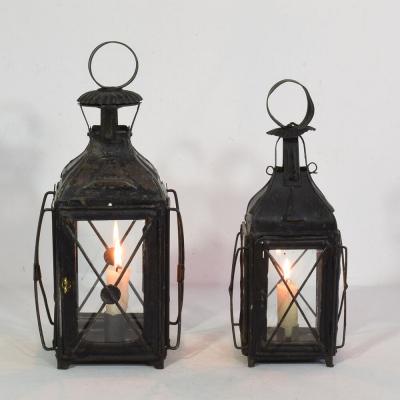 Pair of French 19th Century Metal Lanterns