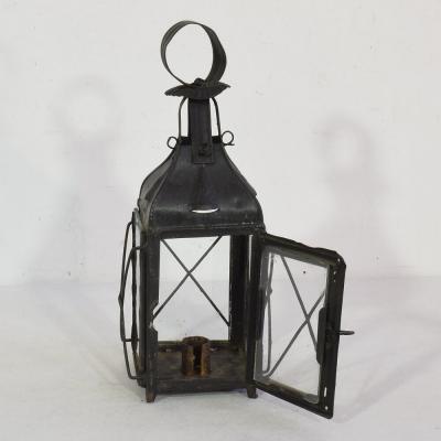 Pair of French 19th Century Metal Lanterns