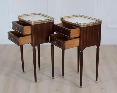 Pair of French 20th Century Louis XVI Style Bedside Tables