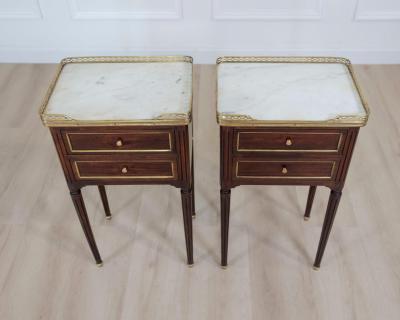 Pair of French 20th Century Louis XVI Style Bedside Tables
