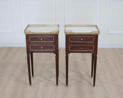 Pair of French 20th Century Louis XVI Style Bedside Tables