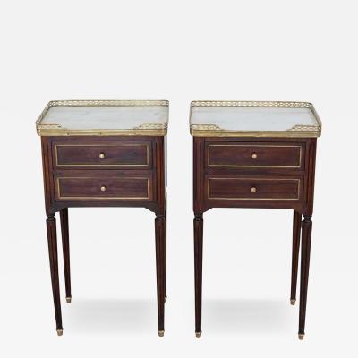 Pair of French 20th Century Louis XVI Style Bedside Tables