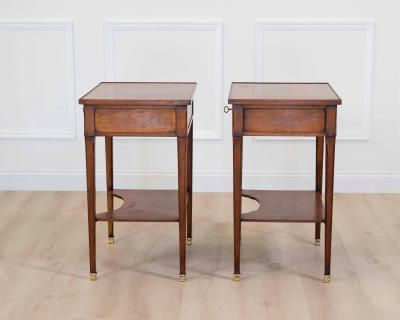 Pair of French 20th Century Louis XVI Style Cherrywood Tables