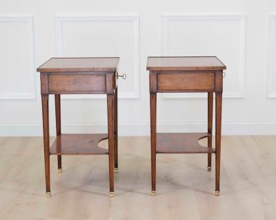 Pair of French 20th Century Louis XVI Style Cherrywood Tables