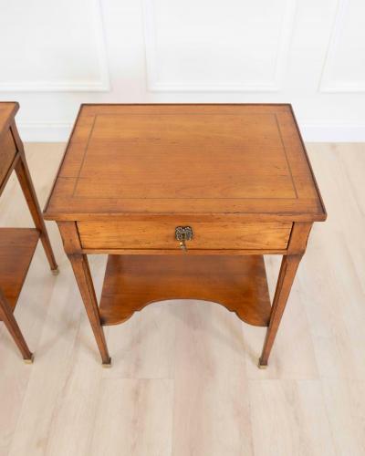 Pair of French 20th Century Louis XVI Style Cherrywood Tables