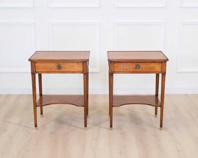 Pair of French 20th Century Louis XVI Style Cherrywood Tables