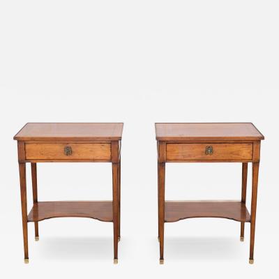 Pair of French 20th Century Louis XVI Style Cherrywood Tables