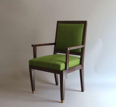 Pair of French Art Deco Desk or Bridge Armchairs