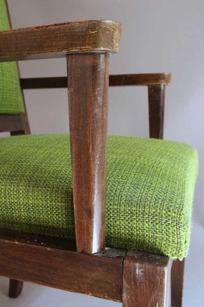 Pair of French Art Deco Desk or Bridge Armchairs