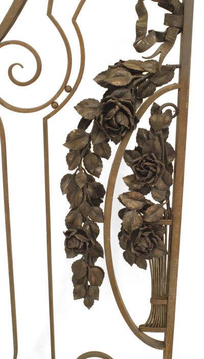 Pair of French Art Deco Iron and Gilt Gates