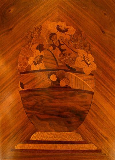 Pair of French Art Deco Kingwood Pilaster Panels