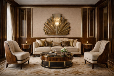 Pair of French Art Deco Macassar Side Tables with U Shaped Bases