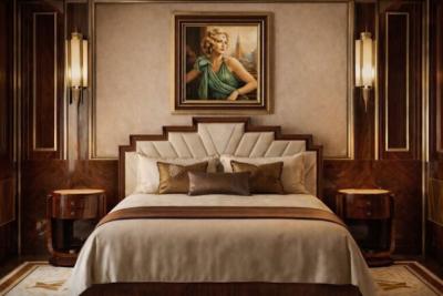 Pair of French Art Deco Macassar Side Tables with U Shaped Bases