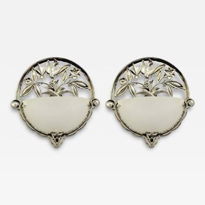 Pair of French Art Deco Wall Sconces Bird motif