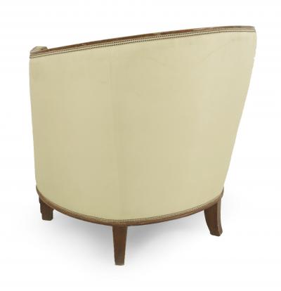 Pair of French Art Deco Walnut Arm Chairs